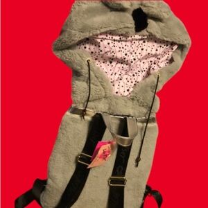 Betsey Johnson Koala Hooded Gray Book Bag/back pack NWT